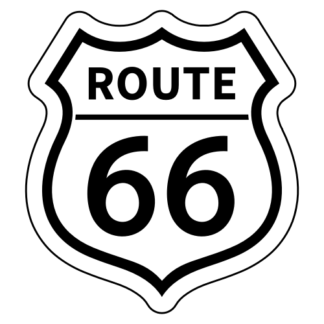 Route 66 Sticker (Black)